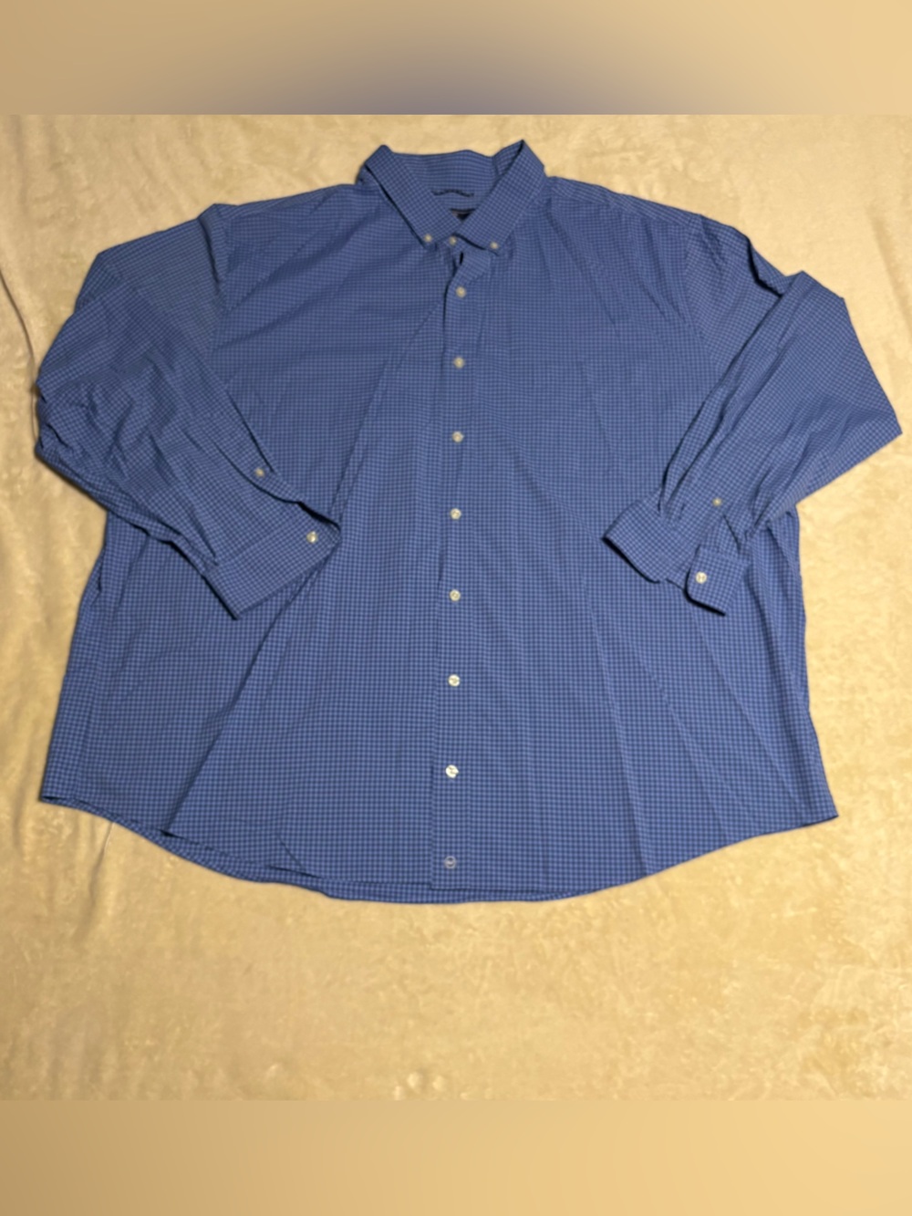 Vineyard Vines Blue Micro-Check Button-Down Dress Shirt